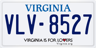 VA license plate VLV8527