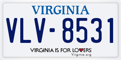 VA license plate VLV8531