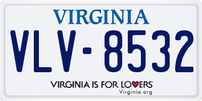 VA license plate VLV8532