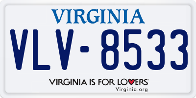 VA license plate VLV8533