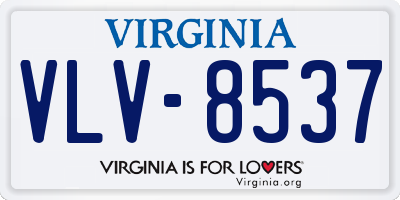 VA license plate VLV8537