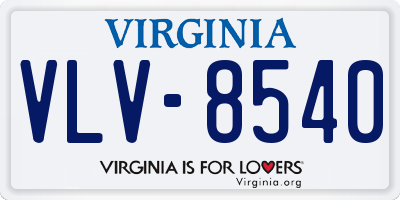 VA license plate VLV8540