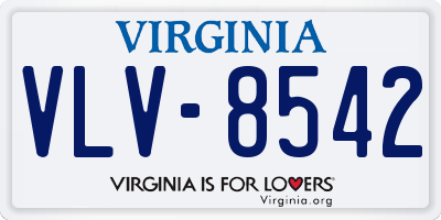 VA license plate VLV8542