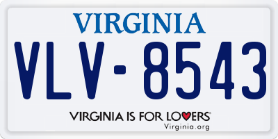 VA license plate VLV8543