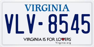 VA license plate VLV8545