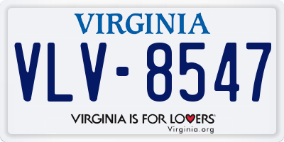 VA license plate VLV8547