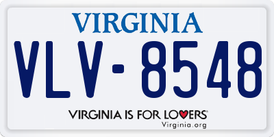 VA license plate VLV8548