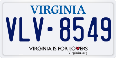 VA license plate VLV8549