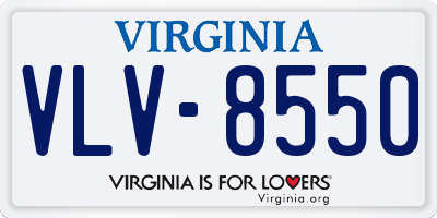 VA license plate VLV8550