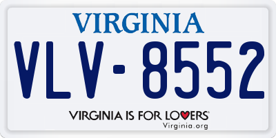 VA license plate VLV8552