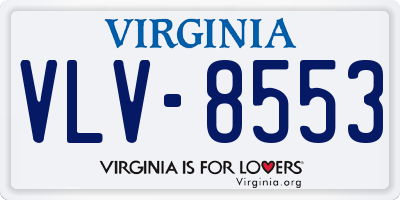 VA license plate VLV8553