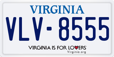 VA license plate VLV8555