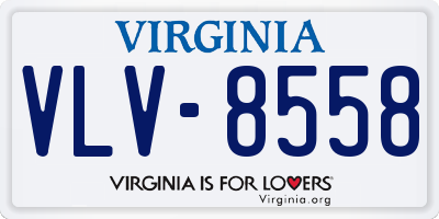 VA license plate VLV8558