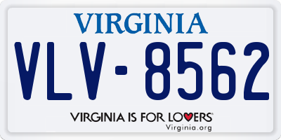 VA license plate VLV8562