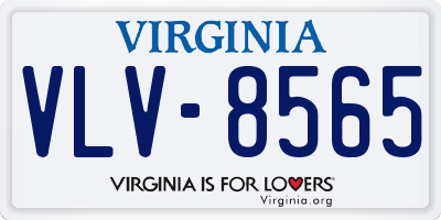 VA license plate VLV8565