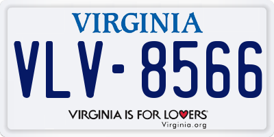 VA license plate VLV8566