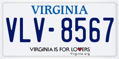 VA license plate VLV8567