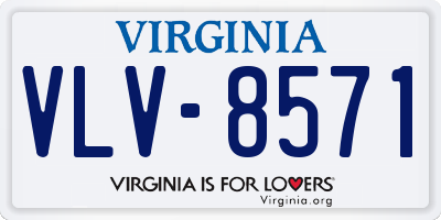 VA license plate VLV8571