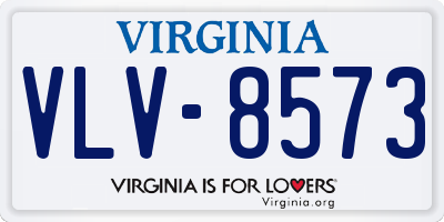 VA license plate VLV8573