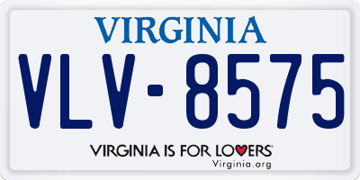 VA license plate VLV8575