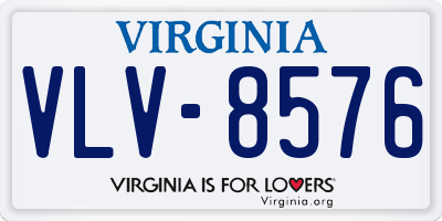 VA license plate VLV8576