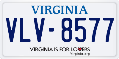 VA license plate VLV8577