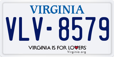 VA license plate VLV8579