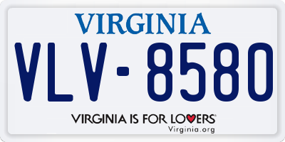 VA license plate VLV8580