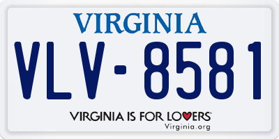 VA license plate VLV8581