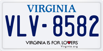 VA license plate VLV8582