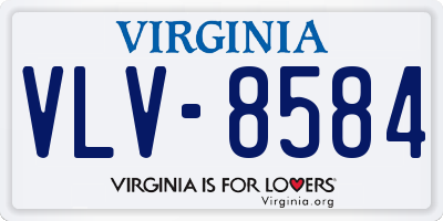 VA license plate VLV8584