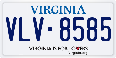 VA license plate VLV8585