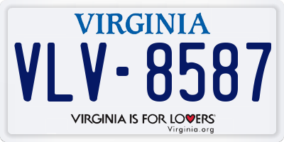 VA license plate VLV8587