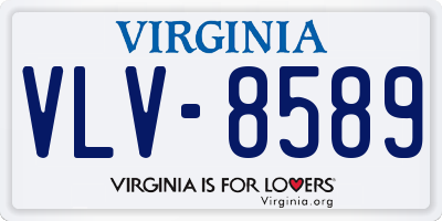 VA license plate VLV8589