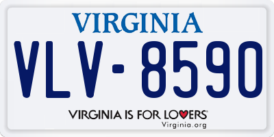 VA license plate VLV8590