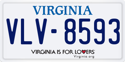 VA license plate VLV8593