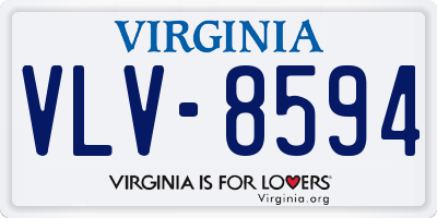 VA license plate VLV8594