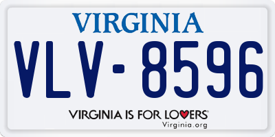 VA license plate VLV8596