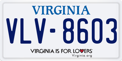 VA license plate VLV8603