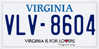 VA license plate VLV8604