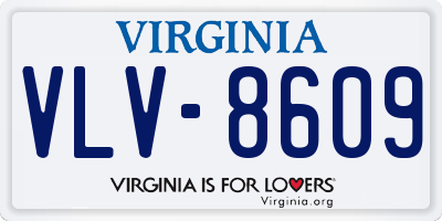 VA license plate VLV8609