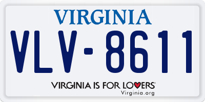 VA license plate VLV8611