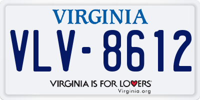 VA license plate VLV8612