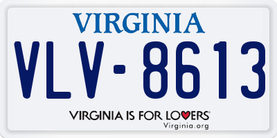 VA license plate VLV8613