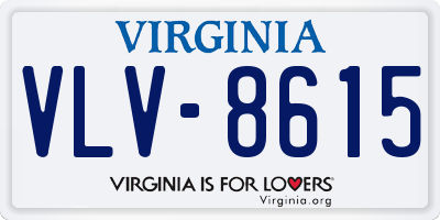 VA license plate VLV8615