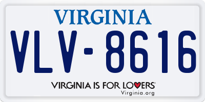 VA license plate VLV8616