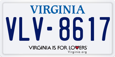 VA license plate VLV8617