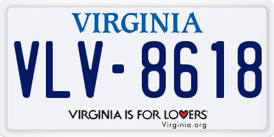 VA license plate VLV8618