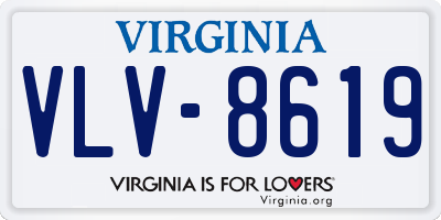 VA license plate VLV8619