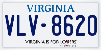 VA license plate VLV8620